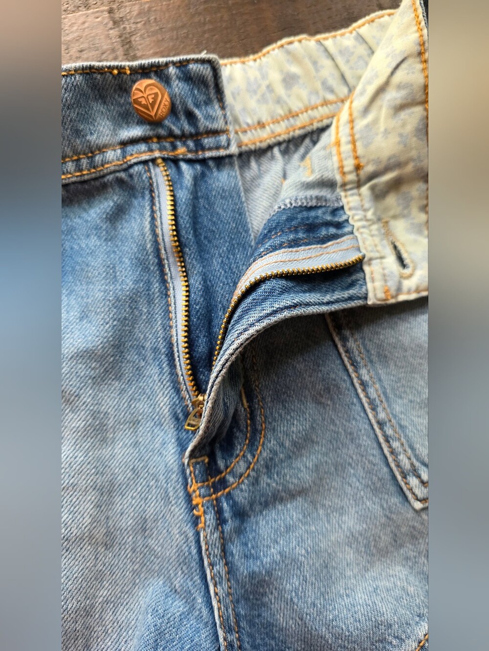 Roxy Light Blue Denim Pocket Shorts - Picture 4 of 7